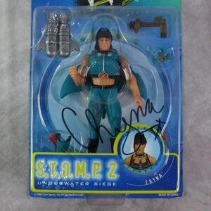 Chyna signed 1998 Jakks WWF S.T.O.M.P. 2 Underwater Siege CHYNA figure - NEW